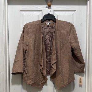 NWT Dress Barn Blush Women's Open Front Blazer